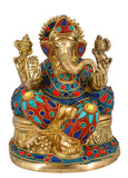 White Whale Lord Ganesh Murti Ganesha Idol Ganpati Bhagwan Brass Statue for Home Decoration Showpiece