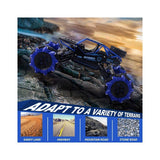 White Whale RC Rock Crawler Drift Climbing Remote Controlled Monster Truck, Four Wheel Drive, 118 Scale 2.4 Ghz