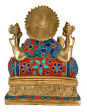 White Whale Lord Ganesh Murti Ganesha Idol Ganpati Bhagwan Brass Statue for Home Decoration Showpiece
