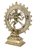 White Whale Natraj Brass Statue,Nataraja - King of Dancers Hindu God Shiva for Home Temple Mandir feng Shui Home Decorative Showpiece