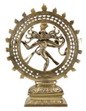 White Whale Natraj Brass Statue,Nataraja - King of Dancers Hindu God Shiva for Home Temple Mandir feng Shui Home Decorative Showpiece