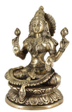 White Whale Brass Lakshmi Idol Hindu Laxmi Goddess Statue Home Office Showpiece Décor