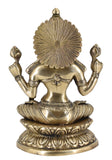 White Whale Brass Lakshmi Idol Hindu Laxmi Goddess Statue Home Office Showpiece Décor