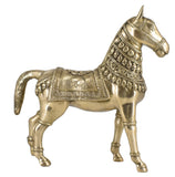 White Whale Antique Finish Horse Brass Showpiece Religious Strength Sculpture Idol