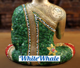 White Whale Brass Buddha Statue Blessing Murti Home Decor Office Table Feng Shui
