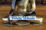 White Whale Brass Bhumisparsha Mudra Buddha (Gesture For Granting All Wishes) in Classic Black and Gold Finish