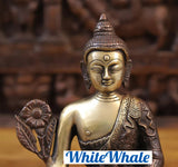White Whale Brass Small Buddha Sitting in Meditation Position(Varada Mudra)