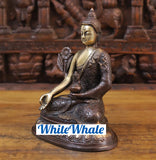 White Whale Brass Small Buddha Sitting in Meditation Position(Varada Mudra)