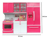 White Whale 3 Compartments Modern Kitchen Toy Set with Music and Lights