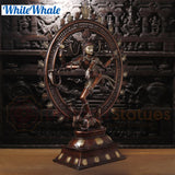White Whale Brass Uddukai Natraja (Dancing Shiva Playing Drum to Refine Universe)