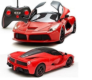 White Whale RED SUPER REMOTE CONTROL CAR, RECHARGEABLE, OPENING DOORS, FRUSTRATION FREE PACKAGING