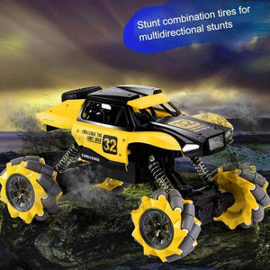 White Whale RC DRIFT CARS RADIO REMOTE CONTROL 360°ROTATION STUNT RACING TRUCK 2.4GHZ YELLOW