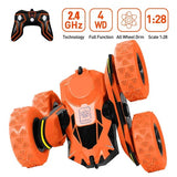 White Whale ATOM MAX STUNT RC CAR FOR KIDS,2.4GHZ 4WD REMOTE CONTROL CAR 360 DEGREE FLIPS DOUBLE SIDED ROTATING STUNT CAR ELECTRIC RECHARGEABLE OFF ROAD ORANGE…