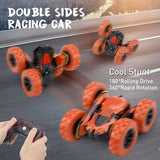 White Whale ATOM MAX STUNT RC CAR FOR KIDS,2.4GHZ 4WD REMOTE CONTROL CAR 360 DEGREE FLIPS DOUBLE SIDED ROTATING STUNT CAR ELECTRIC RECHARGEABLE OFF ROAD ORANGE…