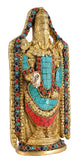 White Whale Lord Tirupati Balaji/Sri Venkateswara Brass Statue With Multicolor Stone Work Religious Strength God Sculpture Idol