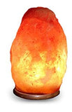 White Whale Himalayan Salt Lamp. Natural Shaped Salt Lamp with Wooden Base Perfect for a table lamp, air purifying, bedroom decoration.