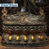 White Whale Brass Divine Prajñ?p?ramit? Tara With a Conch in a Meditation Position