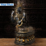 White Whale Brass Divine Prajñ?p?ramit? Tara With a Conch in a Meditation Position
