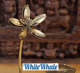 White Whale Brass Elegant Lily Pond Urli / Service Stand for Decoration - High End Decor