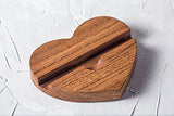 White Whale Heart Shape Design Wooden Mobile Stand/Holder for Smartphone (Wooden)