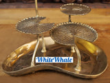 White Whale Brass Elegant Lily Pond Urli / Service Stand for Decoration - High End Decor