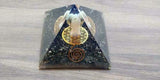 White Whale Angel Orgone Pyramid Gemstone Reiki Healing Black Tourmaline Orgone