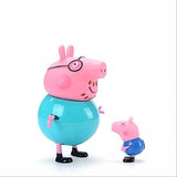 White Whale Creations Peppa Pig Family Toy, Set of 4 with Pig House Set, Toys for Children for Pretend Play Baby Pig, George, Daddy Pig, Mommy Pig, (Set of 4)