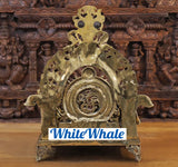 White Whale Brass Radiant Rambhadraya Darbar (Chamber of Lord Ram) with Lord Hanuman & Lakshman Revering their Lord Ram