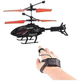White Whale See Ever Outdoor & Indoor Flying Helicopter with Hand Induction Watch | Electronic Radio RC Remote Control Toy | Charging Helicopter with 3D Light & Safety Sensor for Kids(Multi Color).
