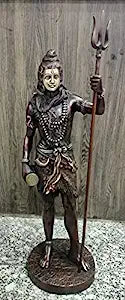 White Whale Brass Lord Shiva Shankar Idol Bhole Nath Bhagwan Murti Office Home Decor Showpiece Statue