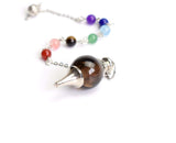 White Whale Crystal Pendulum Dowsing Chakra Healing Pendant Bracelet Combination With 7 Chakras Gemstone Chain
