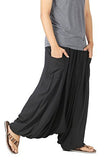 Whitewhale Men Women Rayon Baggy Hippie Boho Gypsy Aladdin Yoga Harem Pants