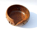 White Whale Handmade Indian Rosewood Wooden Yarn Bowl, Knitting Yarn Holder and Organizer - Perfect For Mother's Day! 6 x 3 Inches