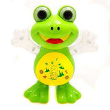 White Whale Musical and Dancing Frog Toy with Lights, Dancing Walking Toys, Baby Infant Toy Learning Development