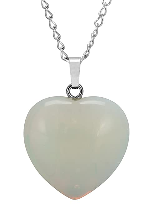 White Whale Natural Healing Gemstone Reiki Chakra 18-20 Inch Gemstone Pendant Necklace Gift