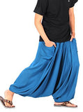 Whitewhale Men Women Rayon Baggy Hippie Boho Gypsy Aladdin Yoga Harem Pants