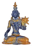 White Whale Brass Buddha Statue Murti for Home Decor Entrance Office Table Living Room Meditation Luck Gift Feng Shui Home Décor