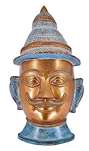 White Whale Large Gold Elegant Kamdhenu Cow and Calf Brass Statue Spiritual Showpiece