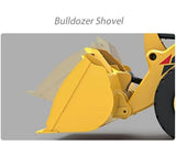 White Whale Remote Control Bulldozer Rechargeable 6 Channel Full Functional Rc Truck Tractor 2.4G Toy Construction Truck with Lights & Sound
