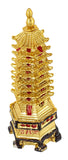 White Whale Fengshui Pagoda Education Tower 9 Layers Metal Copper Finish