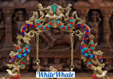 White Whale Brass Madhuram Anuraga Radha Krishna on a Swing - Spectacular Idol Made in Coimbatore and Embellished in Mysore | Best for Temple, Gifting