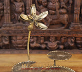 White Whale Brass Elegant Lily Pond Urli / Service Stand for Decoration - High End Decor
