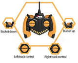 White Whale Remote Control Bulldozer Rechargeable 6 Channel Full Functional Rc Truck Tractor 2.4G Toy Construction Truck with Lights & Sound