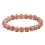 White Whale Natural Original Gemstone Round Beads Stretch Bracelet Healing Reiki 8mm
