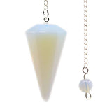 White Whale Natural Gemstone Rock Crystal Hexagonal Pointed Reiki Chakra Pendant Pendulum