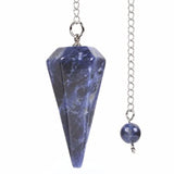 White Whale Natural Gemstone Rock Crystal Hexagonal Pointed Reiki Chakra Pendant Pendulum