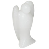 White Whale White Jade Healing Crystal Gemstone Carved Pocket Crystal Guardian Angel Figurines