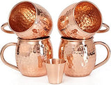 White Whale Handmade 100% Pure copper hammered Moscow Mule mugs