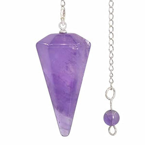 White Whale Natural Gemstone Rock Crystal Hexagonal Pointed Reiki Chakra Pendant Pendulum