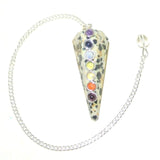 White Whale Crystal Gemstone Pendulum Dowsing Balancing Reiki Stone Pendulum